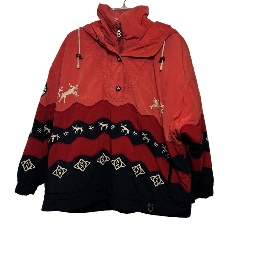 Vintage BOGNER Goan Thylmann Ski Jacket Anorak Reindeer Men's Size M Pullover - Picture 2 of 7